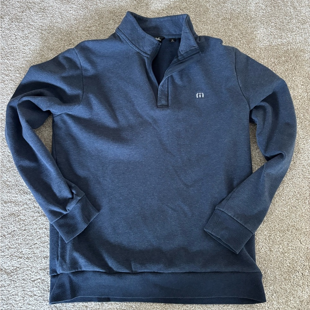 Travis Mathew Dark Blue Zip Up Sweater